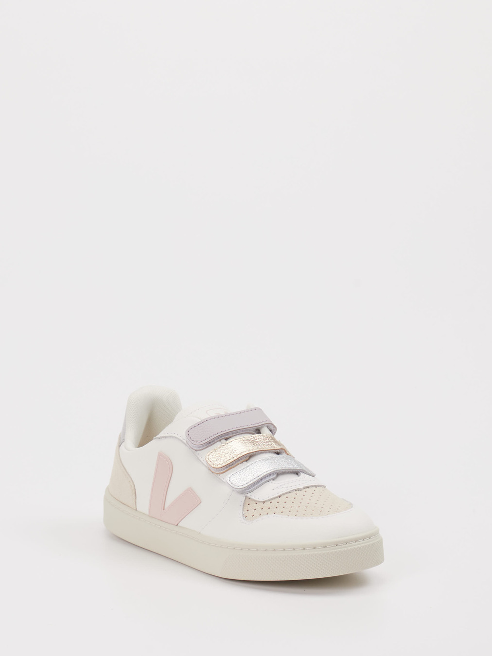 VEJA – Klett-Sneaker aus Kalbleder Weiß