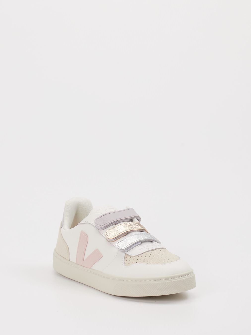 VEJA – Klett-Sneaker aus Kalbleder Weiß