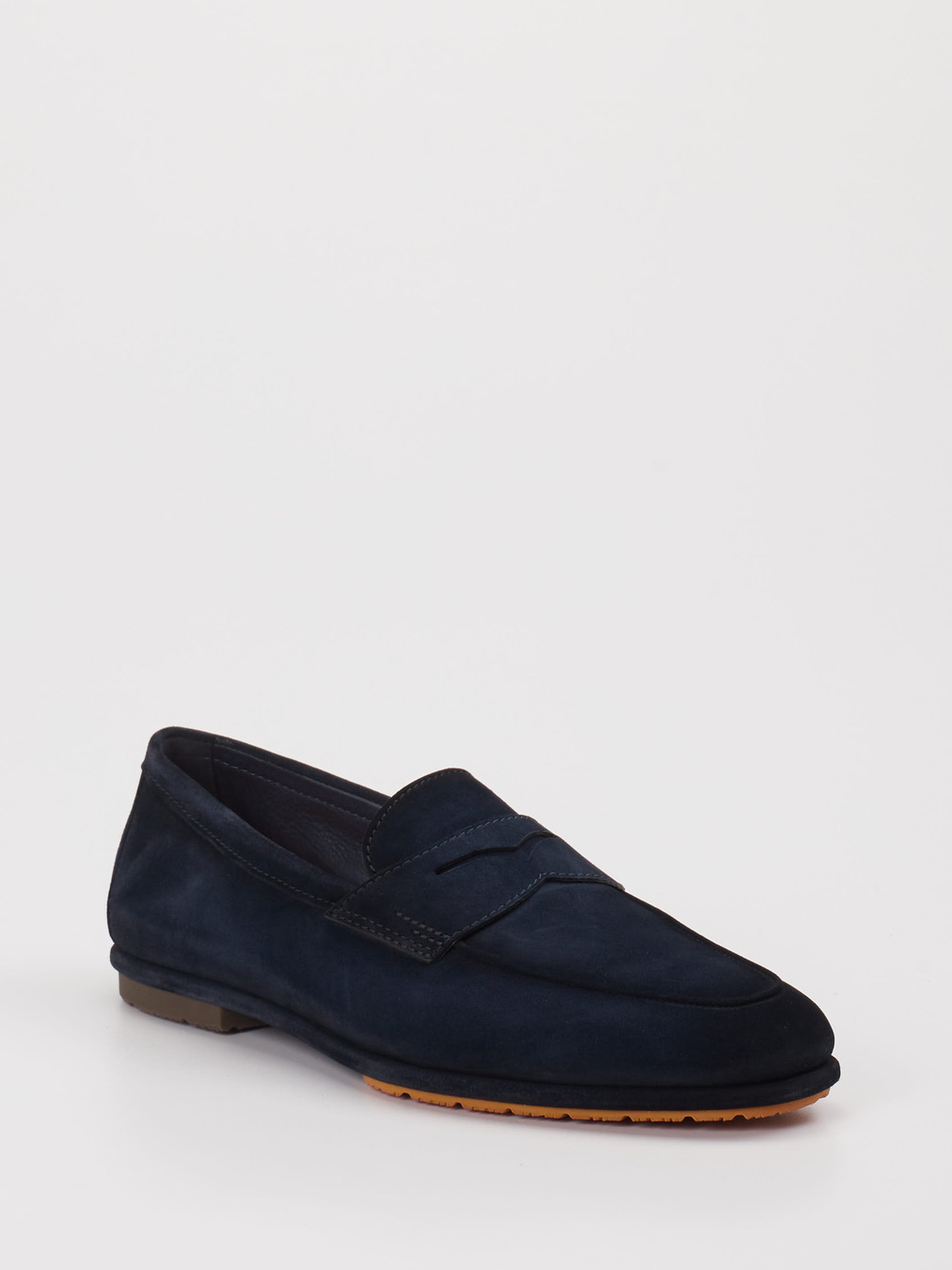 Santoni – Loafer aus Veloursleder Blau