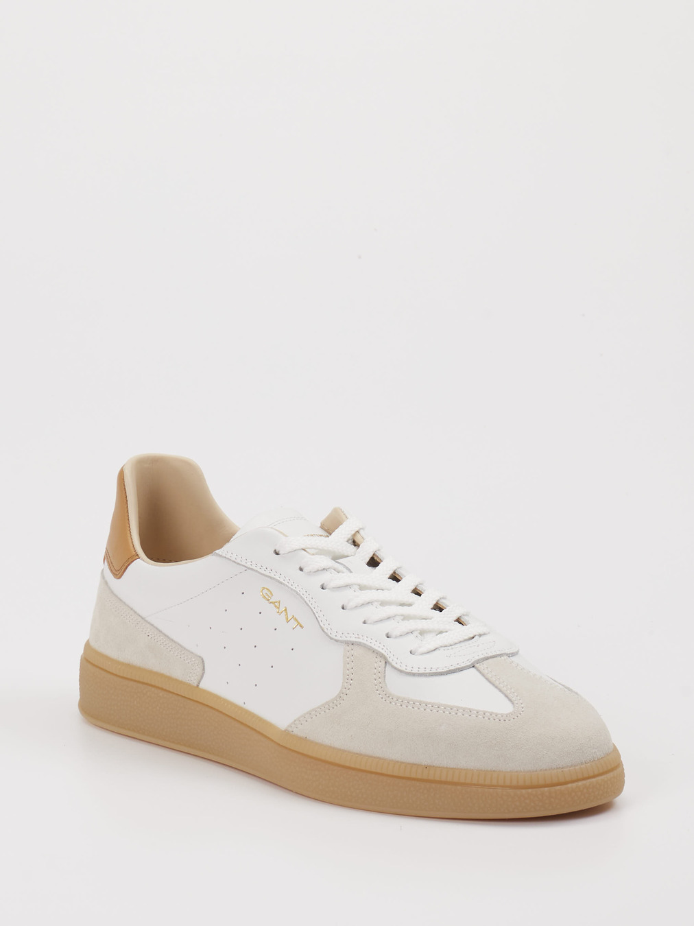 Gant – Sneaker aus Veloursleder Leder weiß