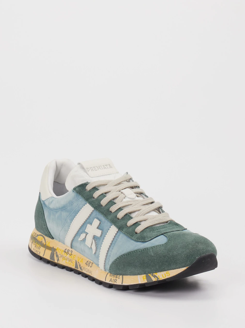 Premiata – Sneaker aus Leder Textil blau