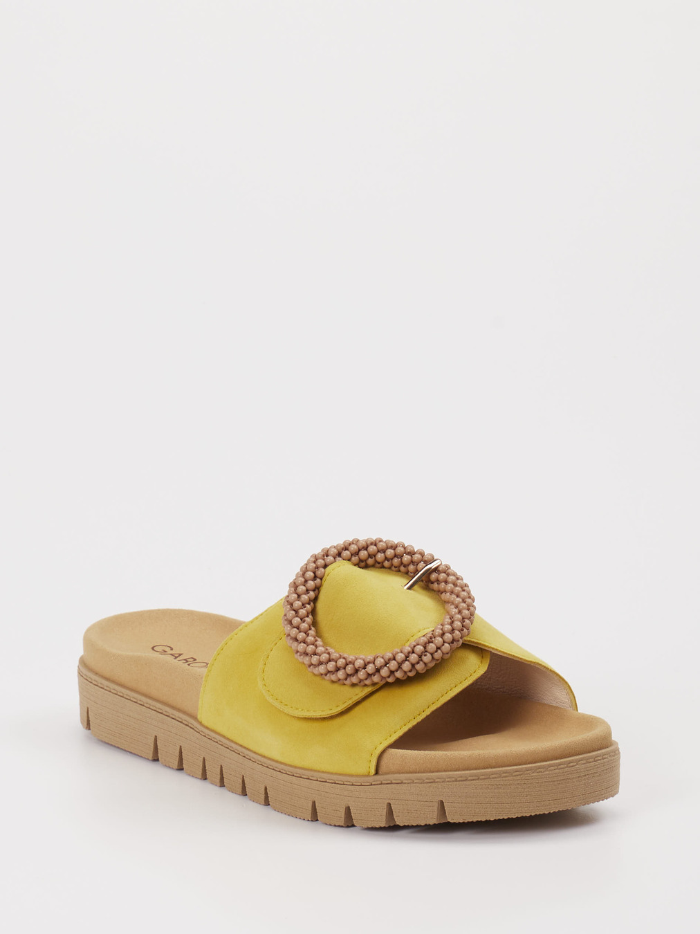 Gabor – Pantolette aus Veloursleder gelb