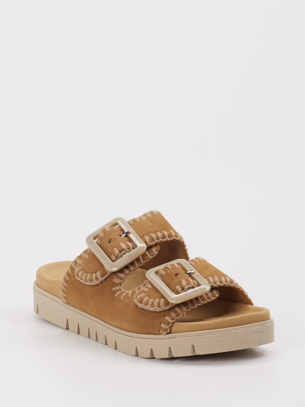 Gabor – Pantolette aus Kalbleder Cognac