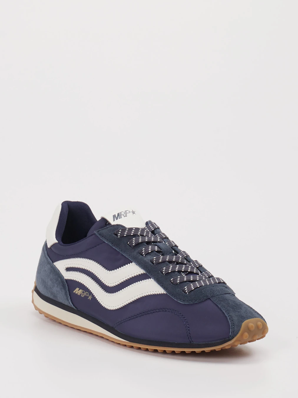 MRP – Sneaker aus Veloursleder Textil blau