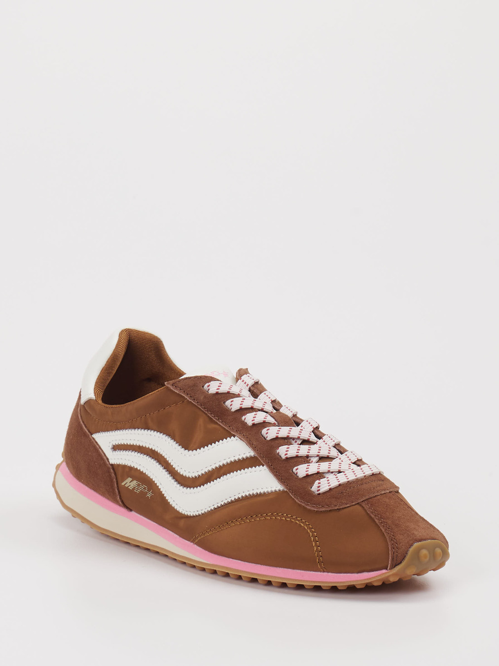 MRP – Retro-Runner Sneaker aus Velours Textil Braun