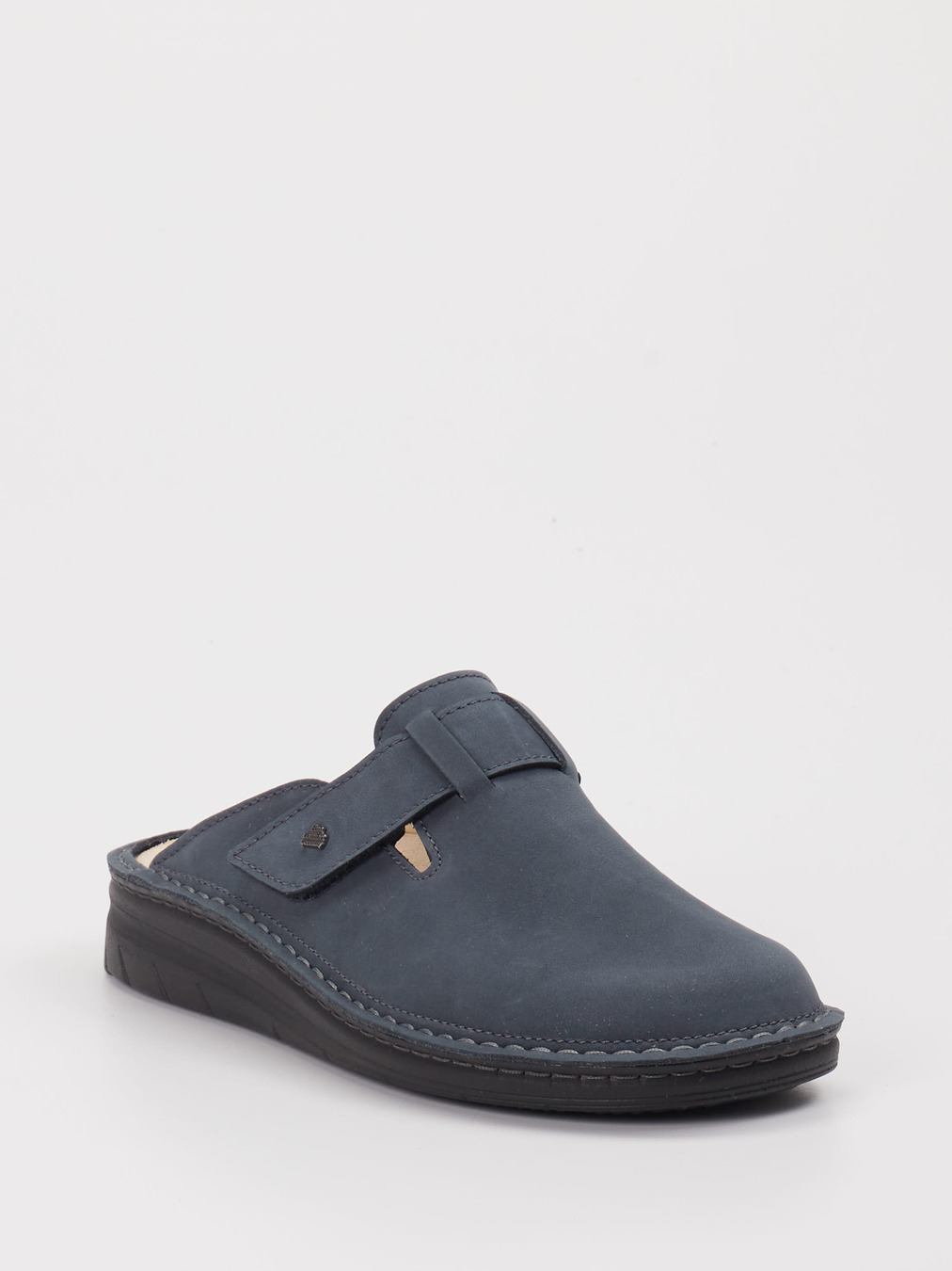 Finn Comfort – Pantolette aus Nubukleder Blau