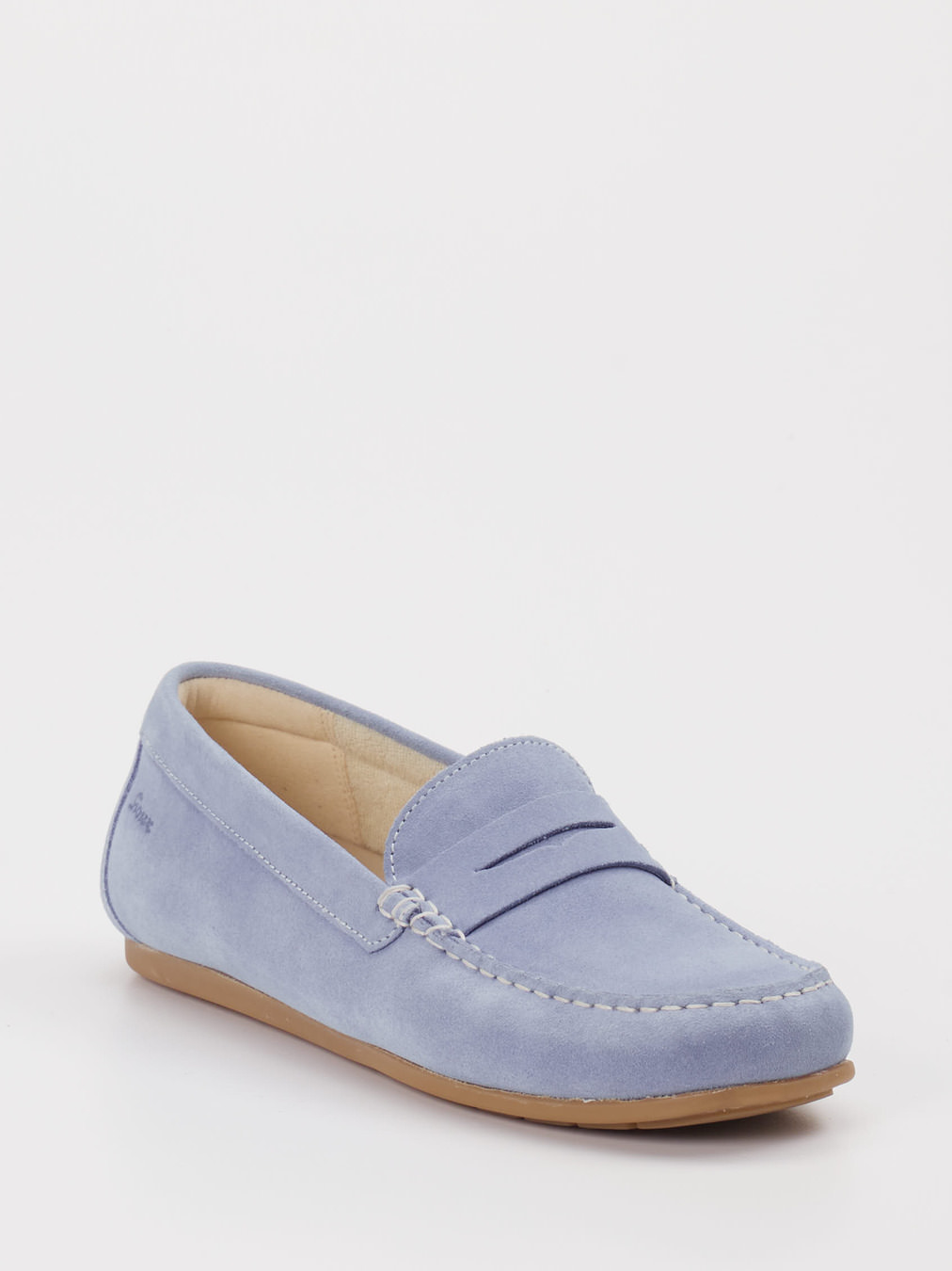 Sioux – Slipper aus Veloursleder Blau