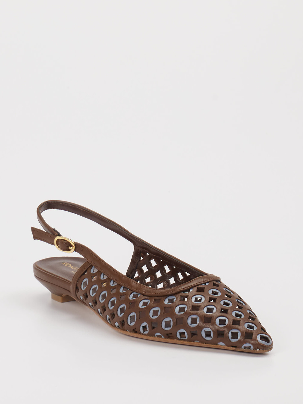 Konstantin Starke – Slingback-Pumps aus Lammleder Braun