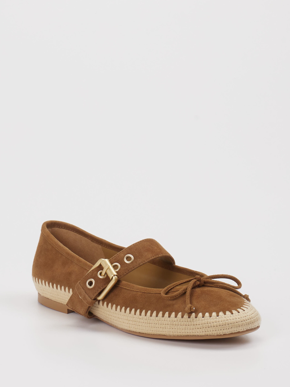 Andrea Puccini – Spangenpumps aus Veloursleder Braun