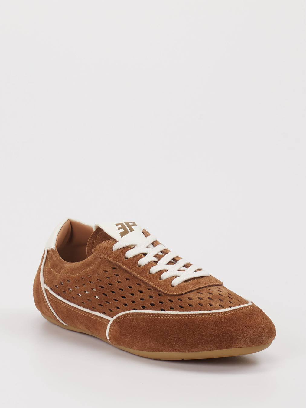 3P – Sneaker aus Veloursleder Braun