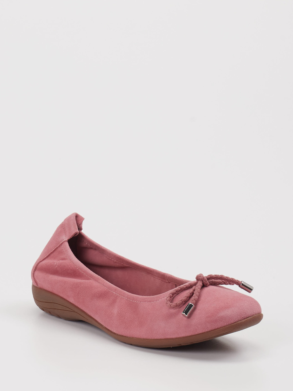 Josef Seibel – Ballerinas aus Veloursleder rosa