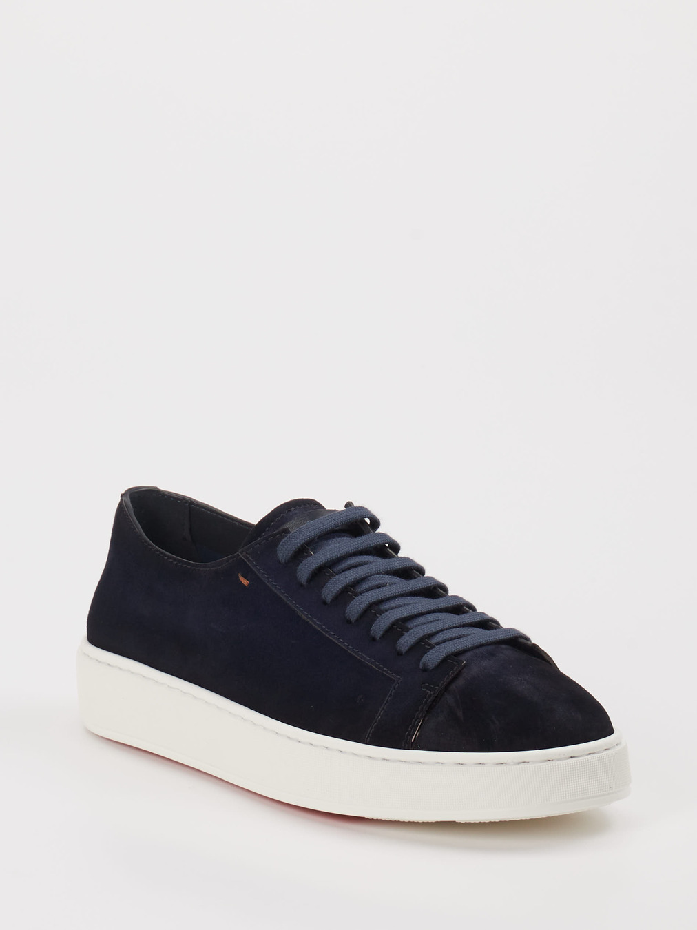 Santoni – Sneaker aus Veloursleder Blau