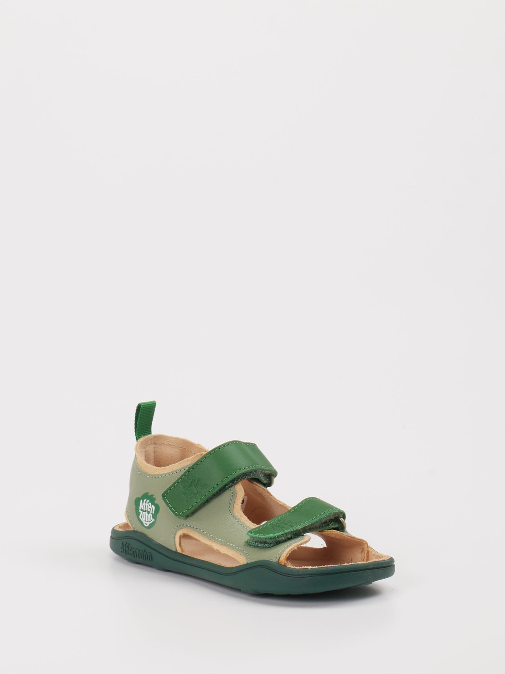 Affenzahn – Sandalette aus Kalbleder salbeigrün