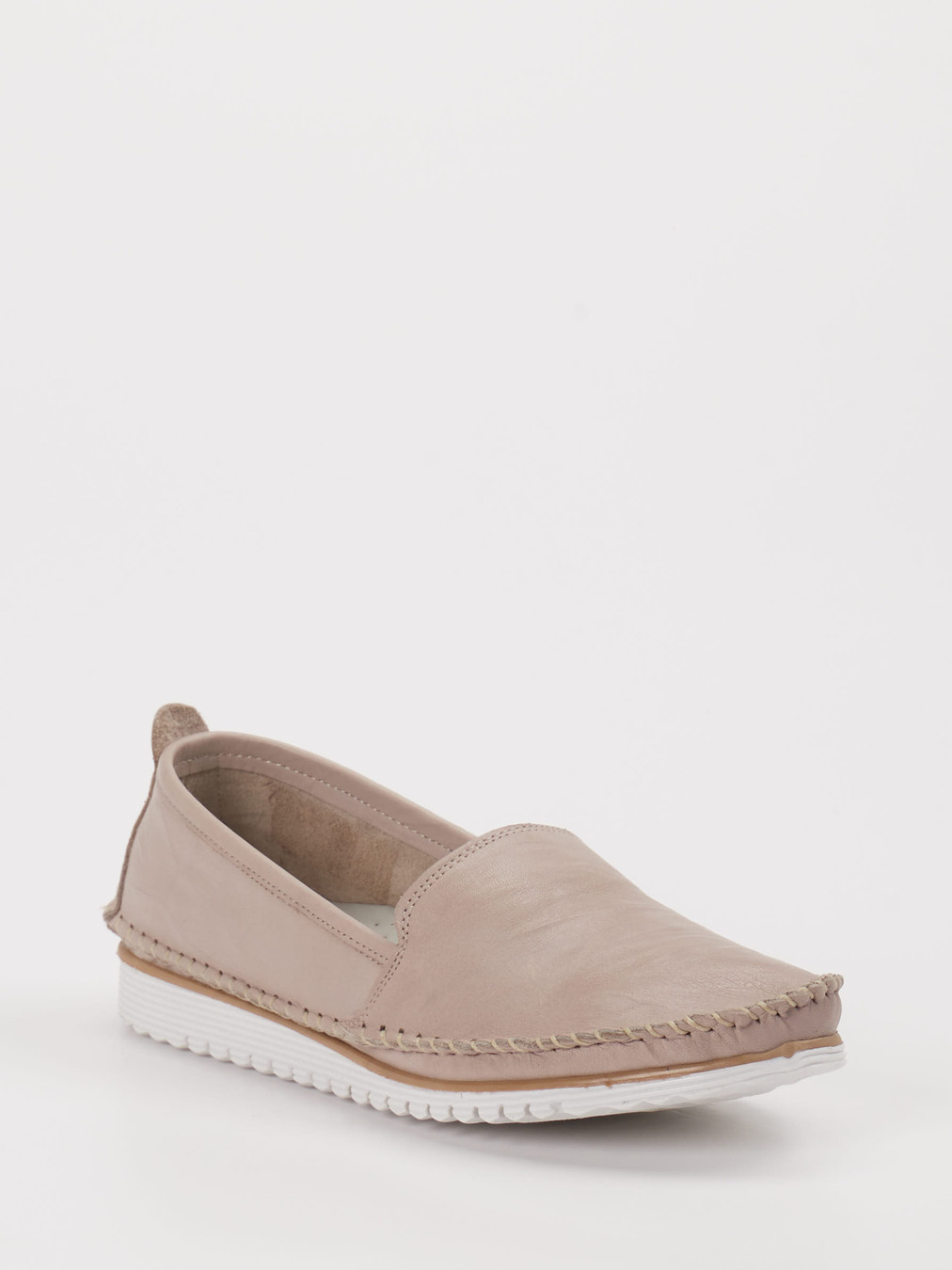 Andrea Conti – Slipper aus Kalbleder Beige