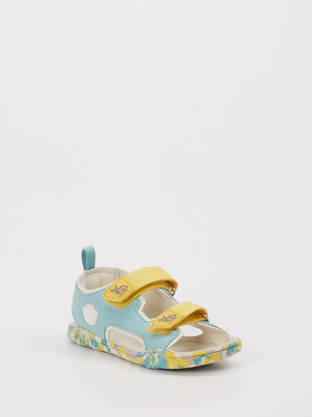 Affenzahn – Sandalette aus Textil Hell-Türkis