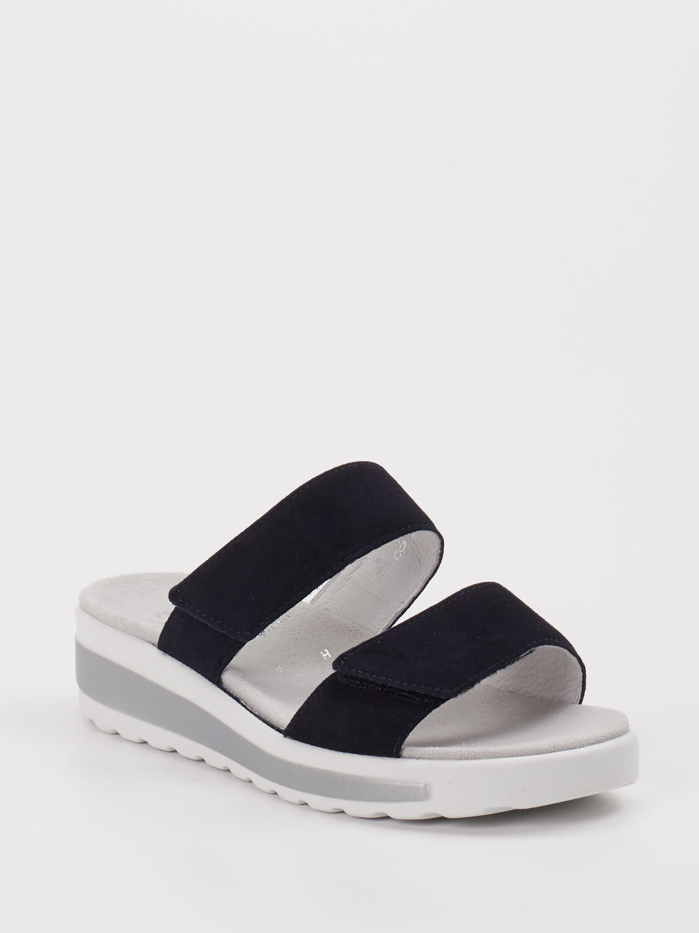 Semler – Pantolette aus Veloursleder Blau