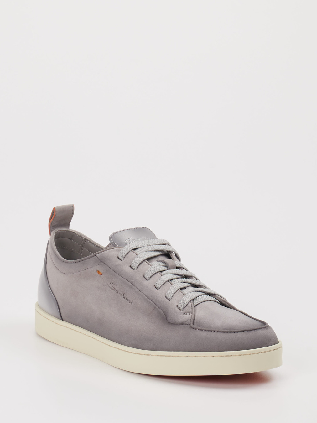 Santoni – Sneaker aus Veloursleder grau