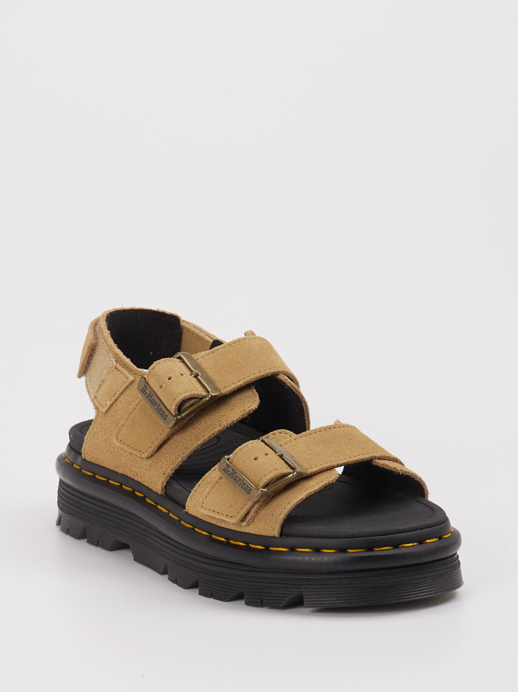 Dr. Martens – Sandale aus Veloursleder beige