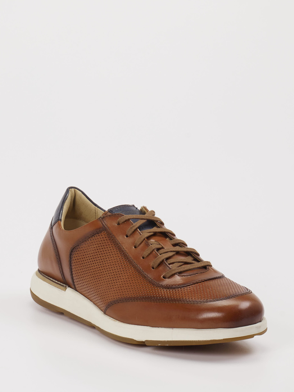 Sioux – Sneaker aus Kalbleder Cognac