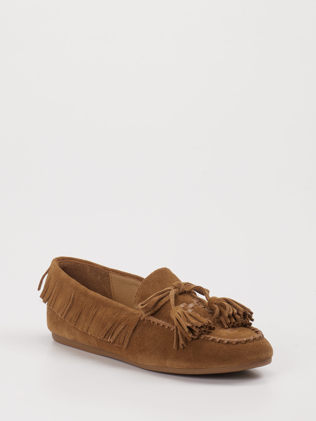 MORMORA – Slipper aus Veloursleder Cognac