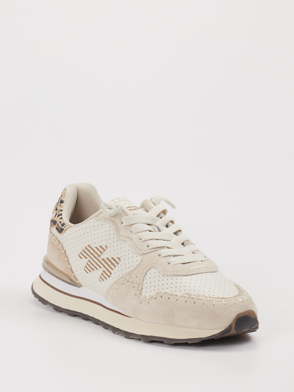 MRP – Sneaker aus Velours/Leder Weiß