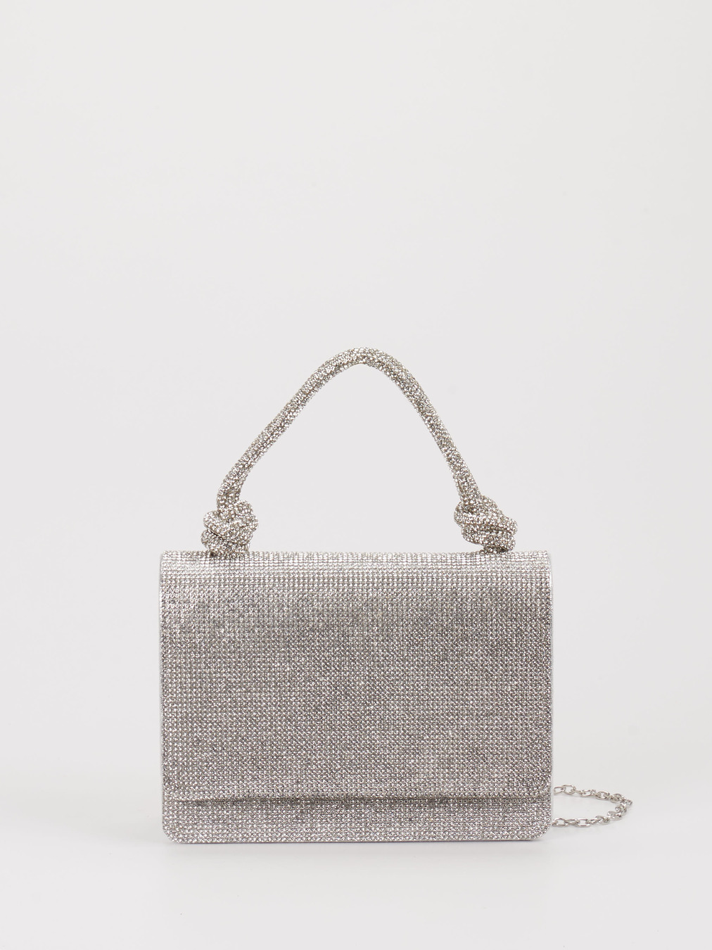 Andrea Puccini – Abendtasche aus Textil silber