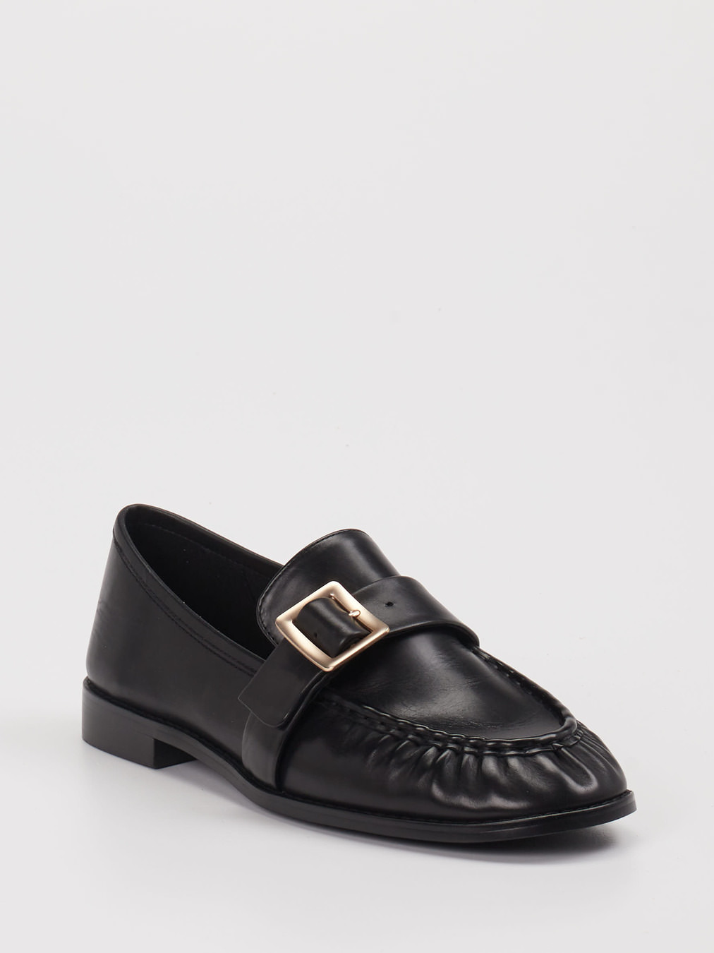 Andrea Puccini – Slipper aus Kalbleder schwarz