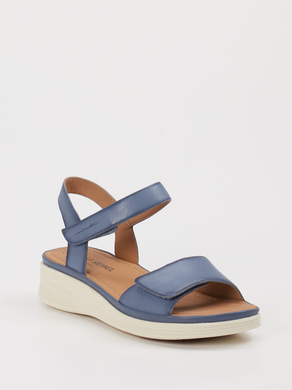 Josef Seibel – Keilsandalen aus Kalbleder blau