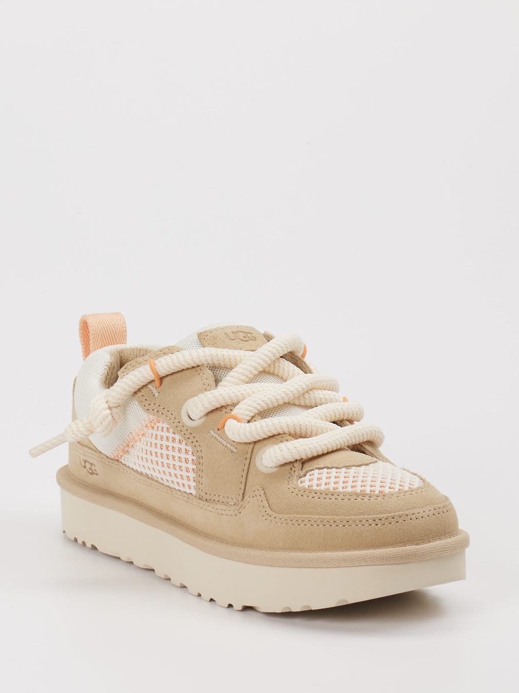 UGG – Low-Top Sneaker aus Velour/Textil beige