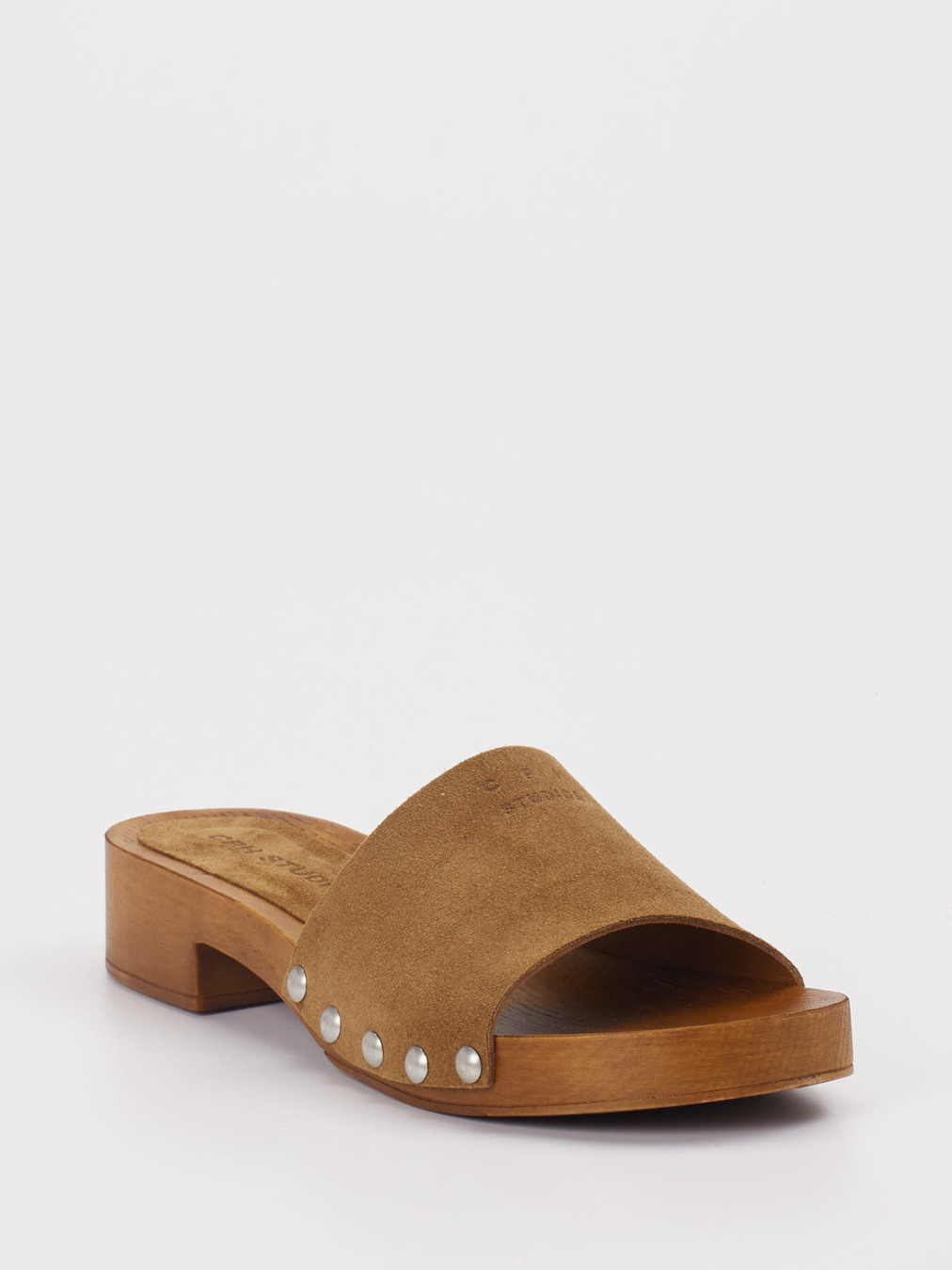 Copenhagen – Pantolette aus Veloursleder Braun