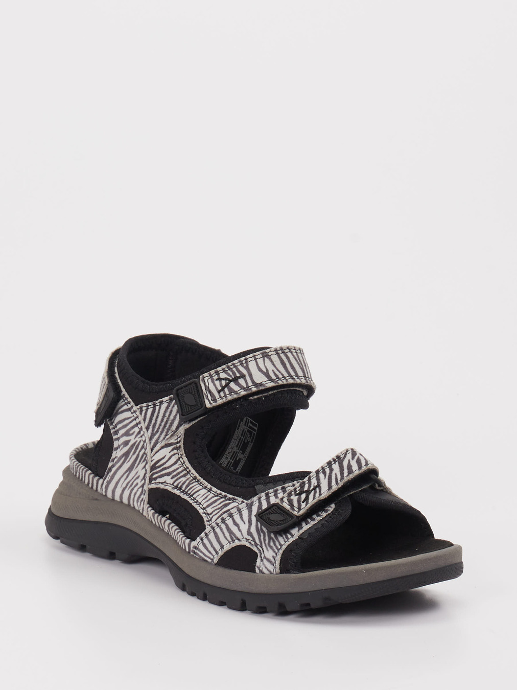 Waldläufer – Sandale aus Leder Schwarz Zebra