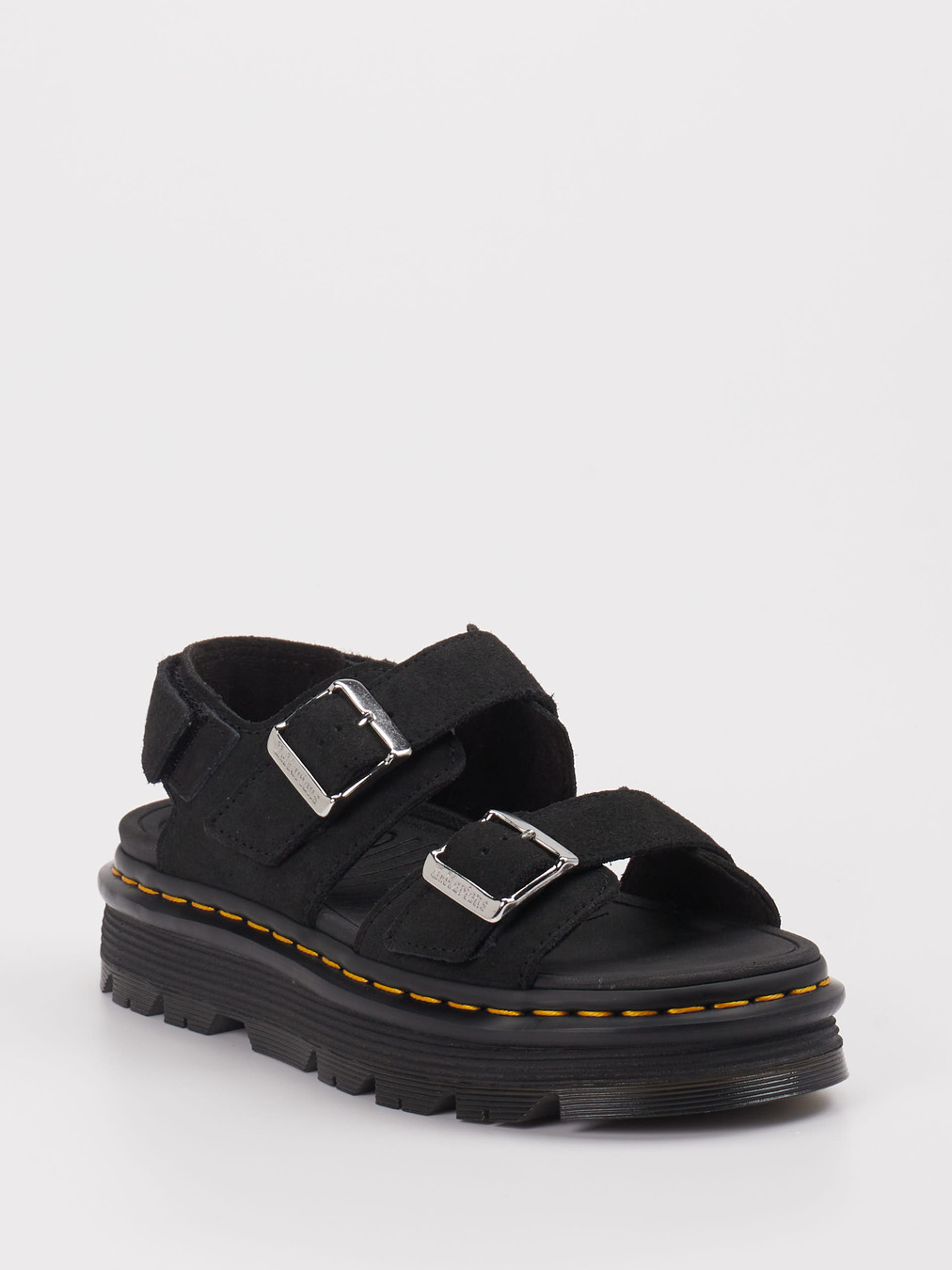 Dr. Martens – Plateau-Sandalen aus Veloursleder