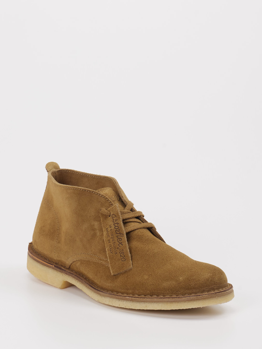 Astorflex – Chukka Boots aus Veloursleder cognac