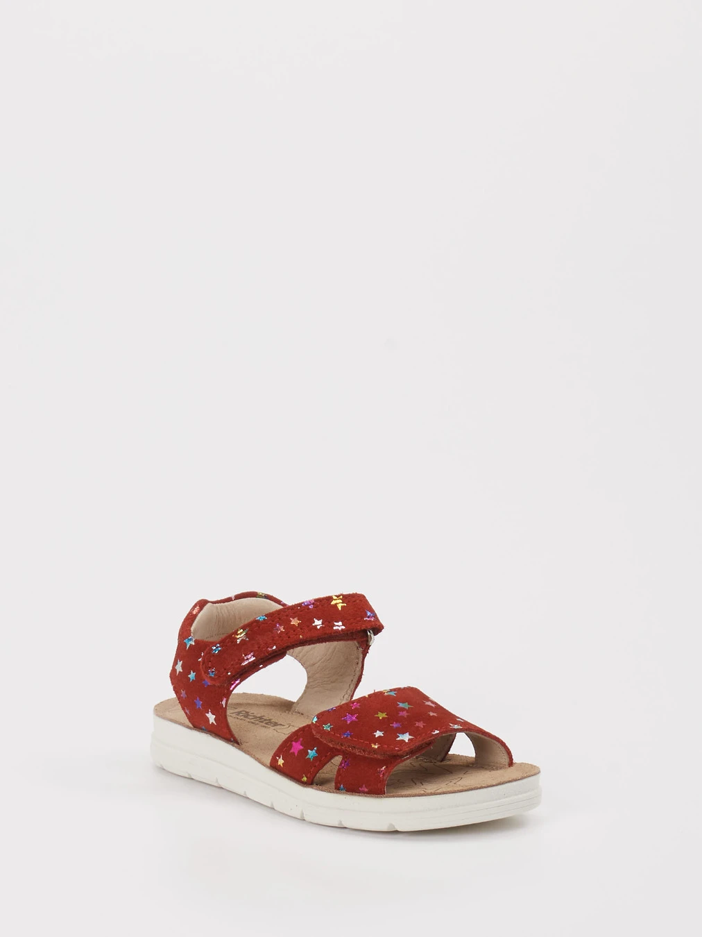 Richter – Sandalette aus Veloursleder rot