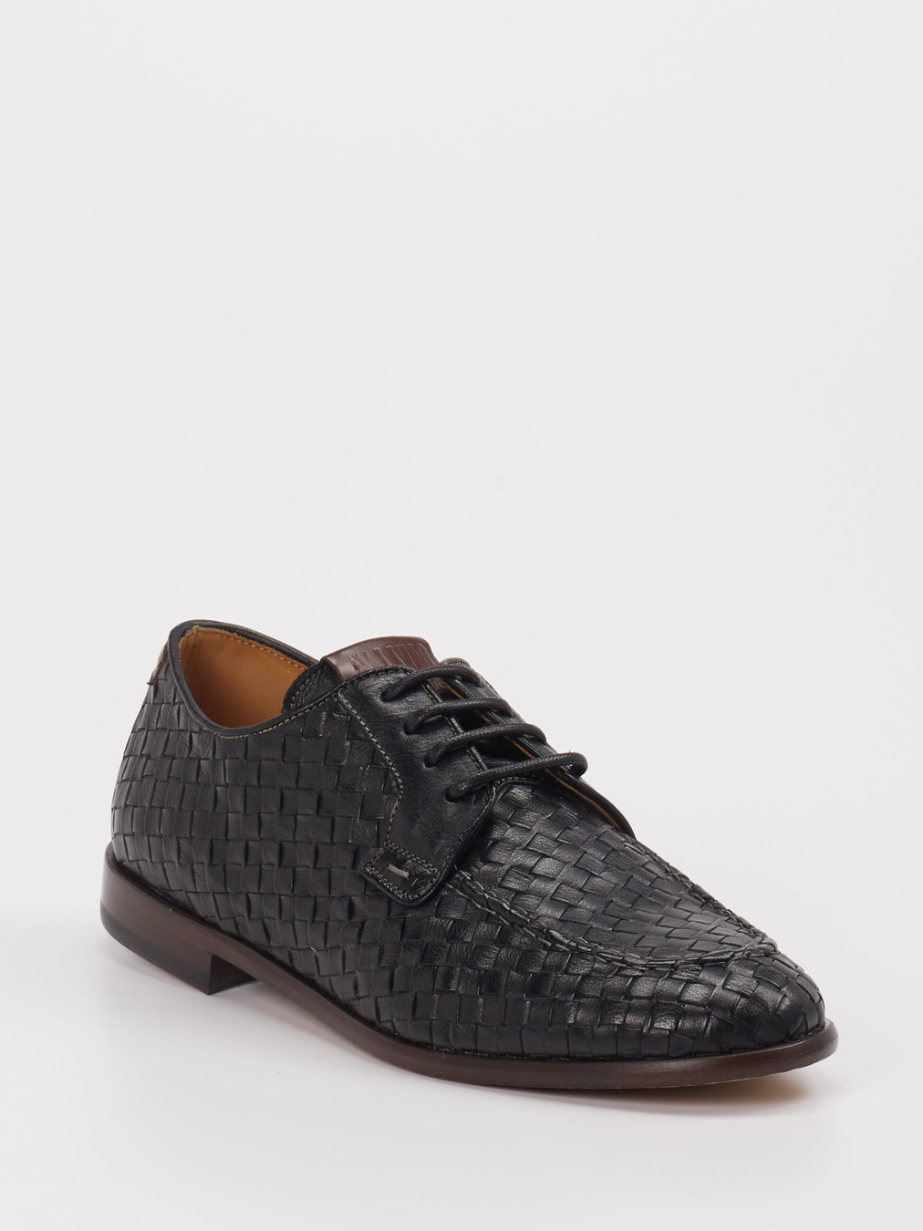 Galizio Torresi – Derby-Schuhe aus Flechtleder Schwarz