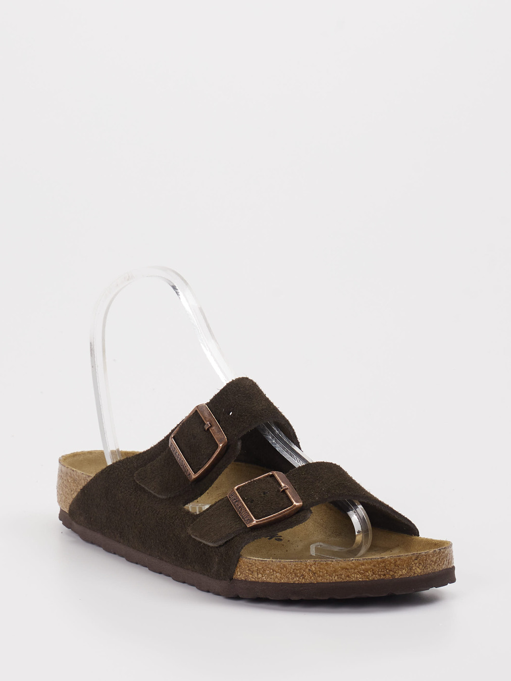 Birkenstock – Pantolette aus Veloursleder Braun
