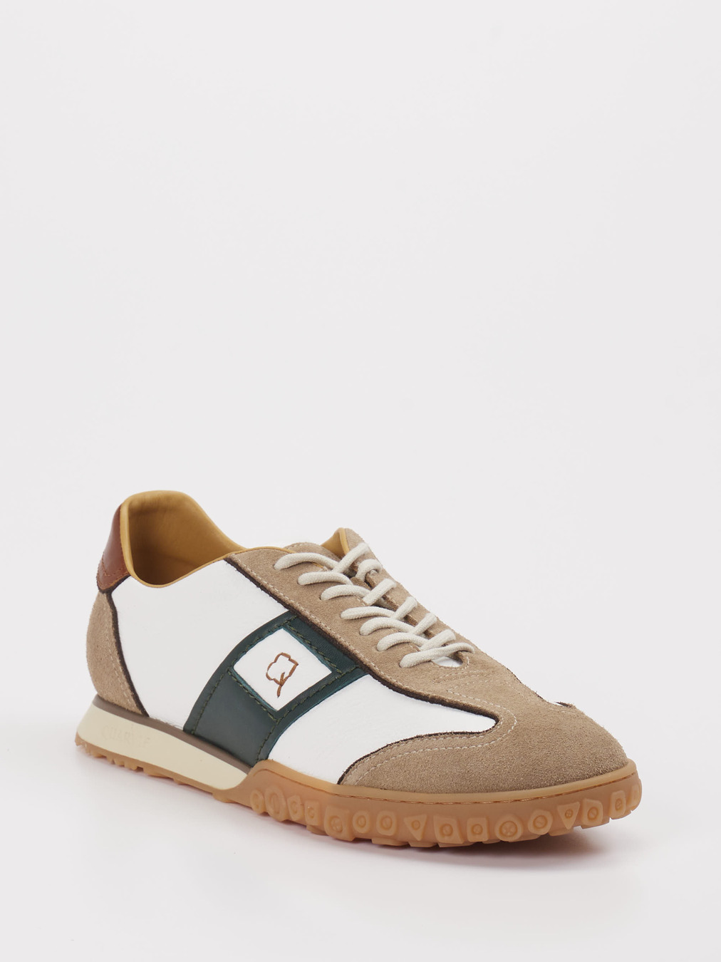 Quarvif – Sneaker aus Velours/Leder Weiß