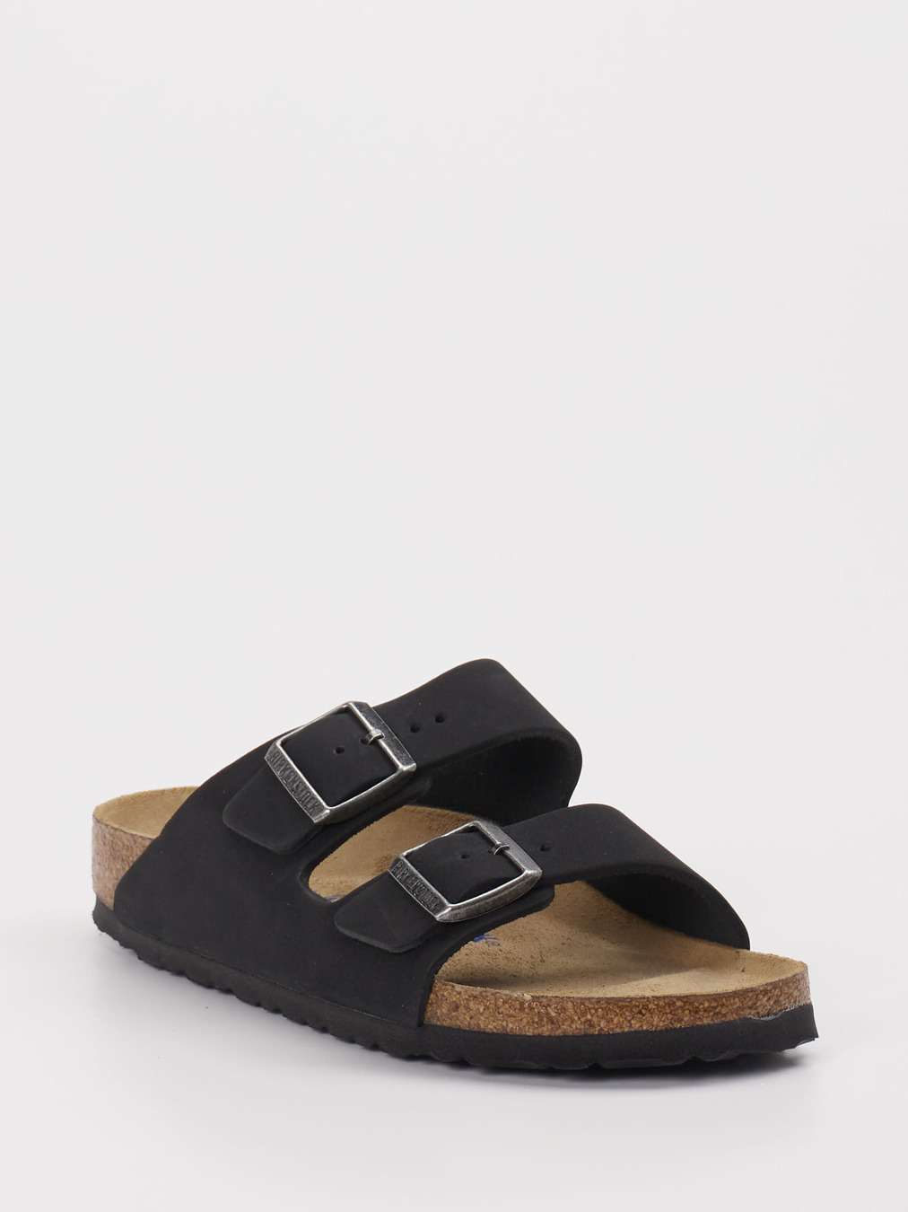 Birkenstock – Pantolette aus Nubukleder Schwarz