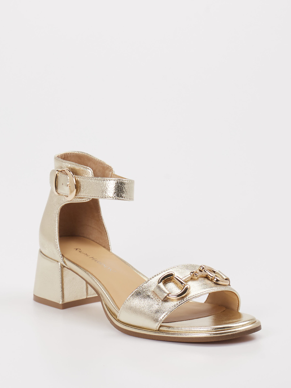 Ralph Harrison – Sandalette aus Metallic Leder gold