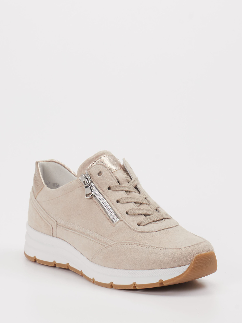 Semler – Sneaker aus Veloursleder beige