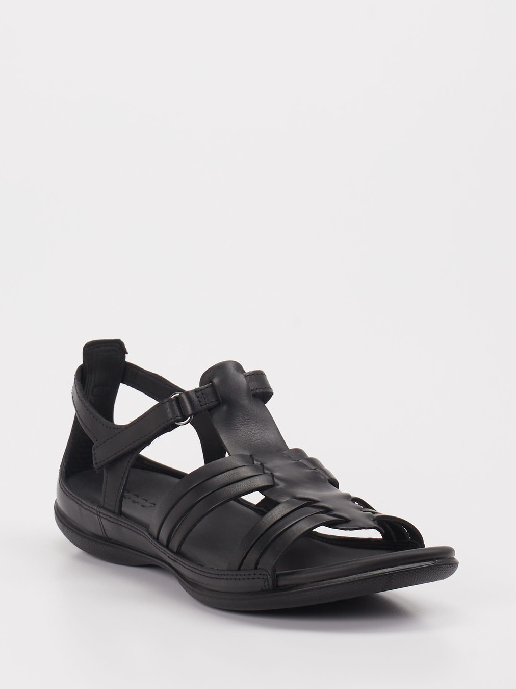 Ecco – Riemchensandalen aus Kalbleder schwarz