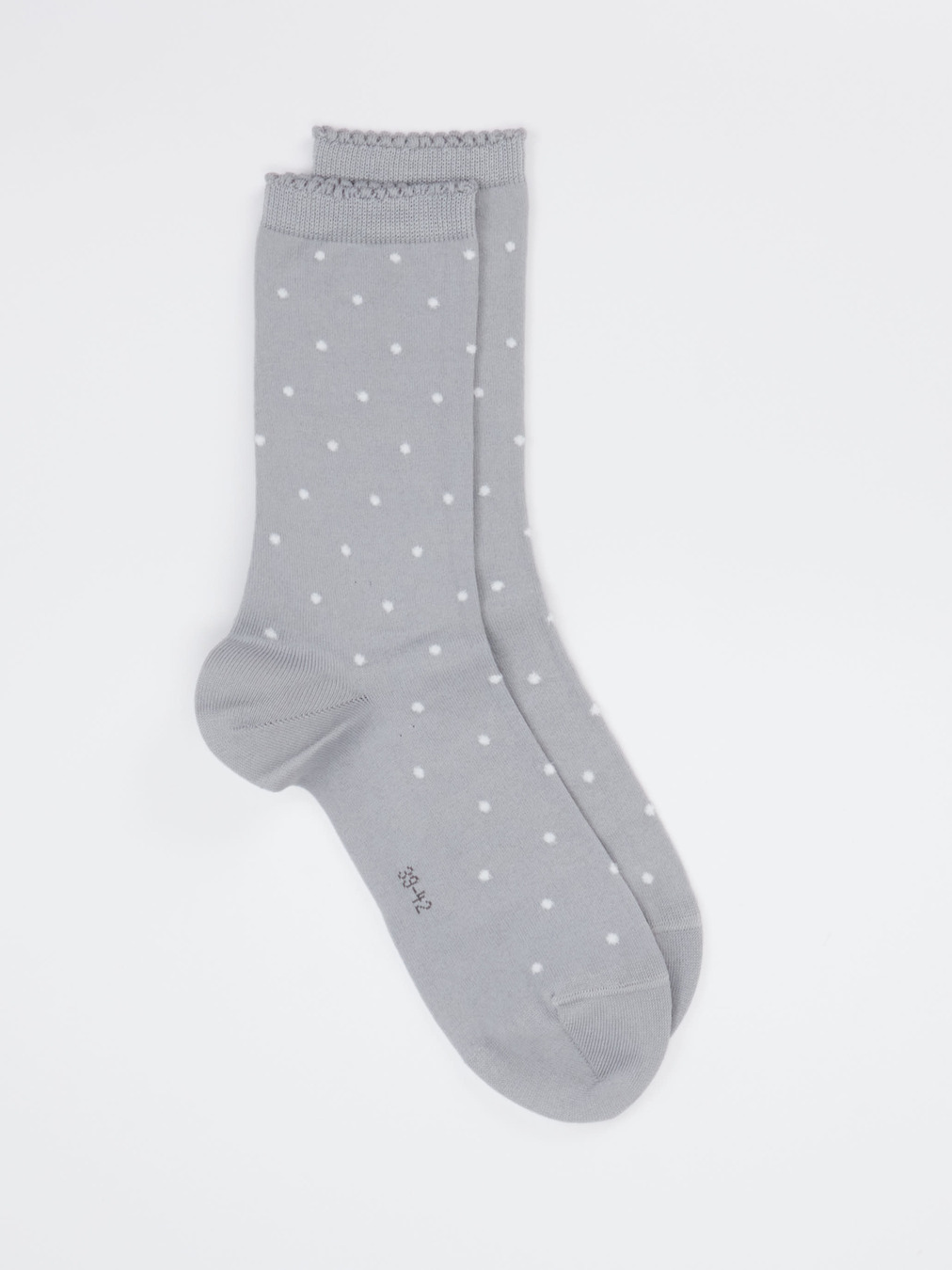 Falke – Crew-Socken aus Baumwolle grau gepunktet