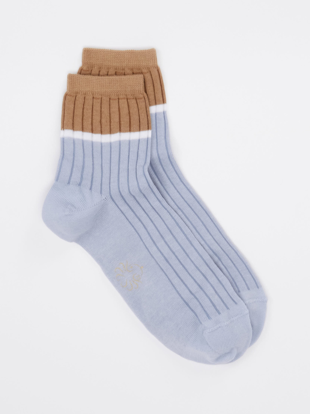 Alto Milano – Sneakersocke aus Baumwolle blau