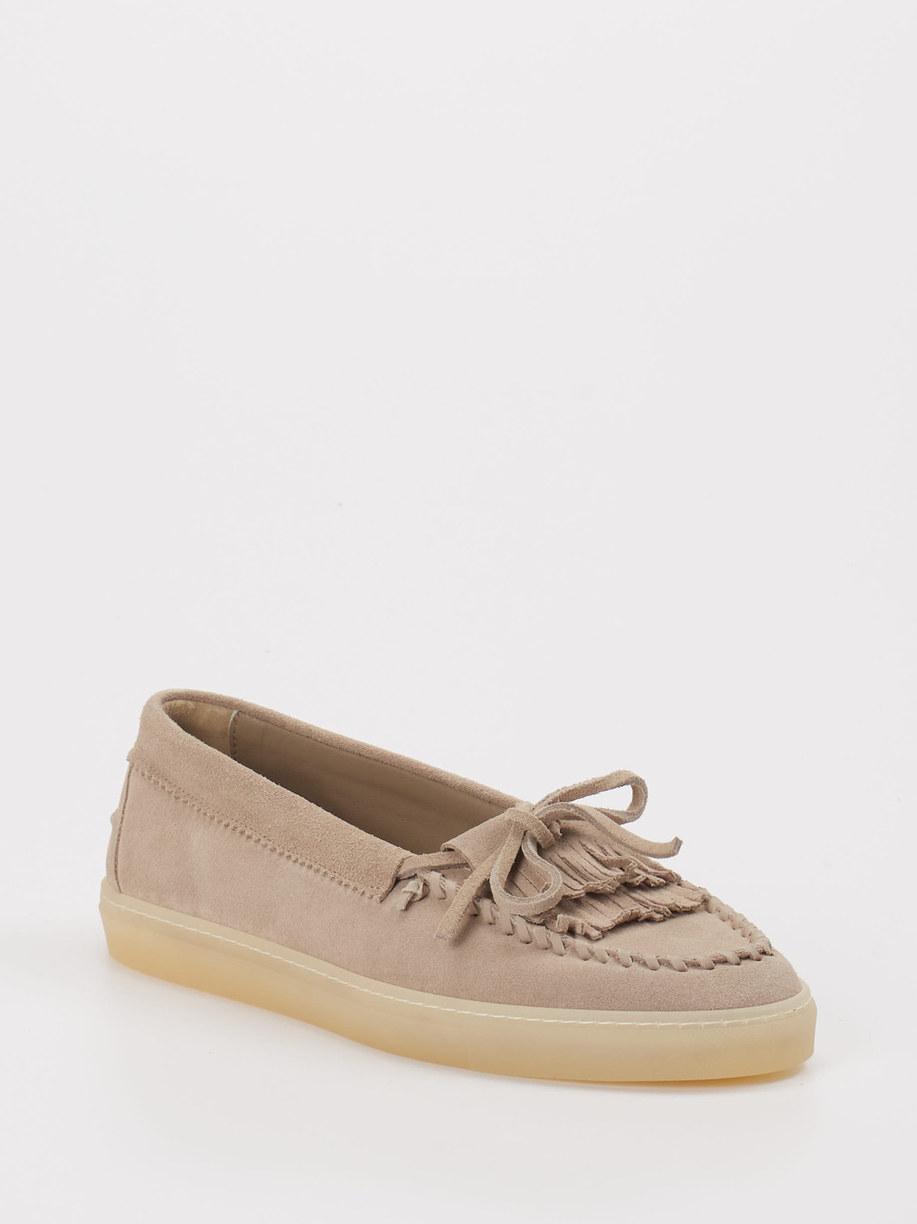 Copenhagen – Slipper aus Veloursleder Beige
