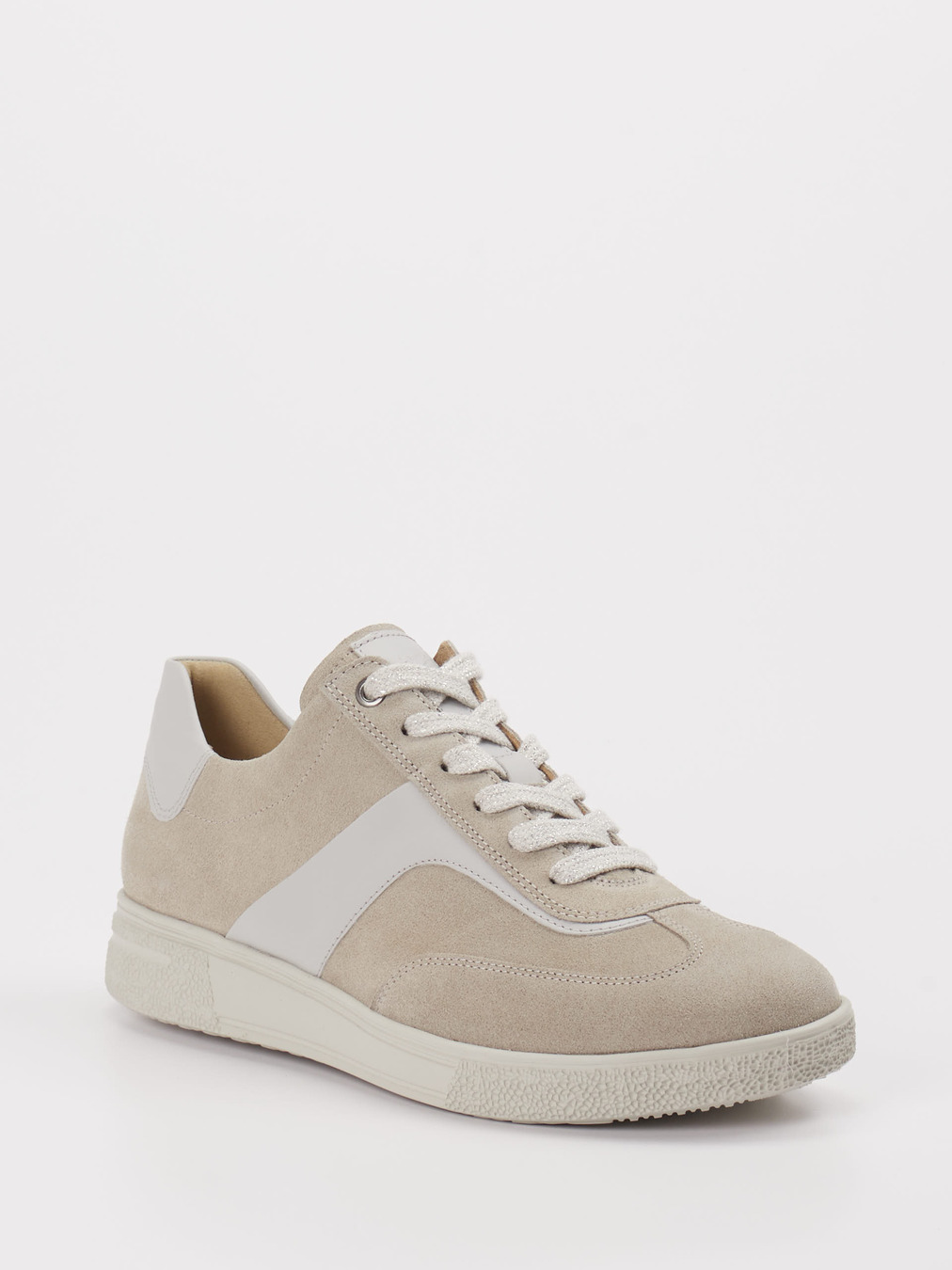 Hartjes – Sneaker aus Veloursleder Beige