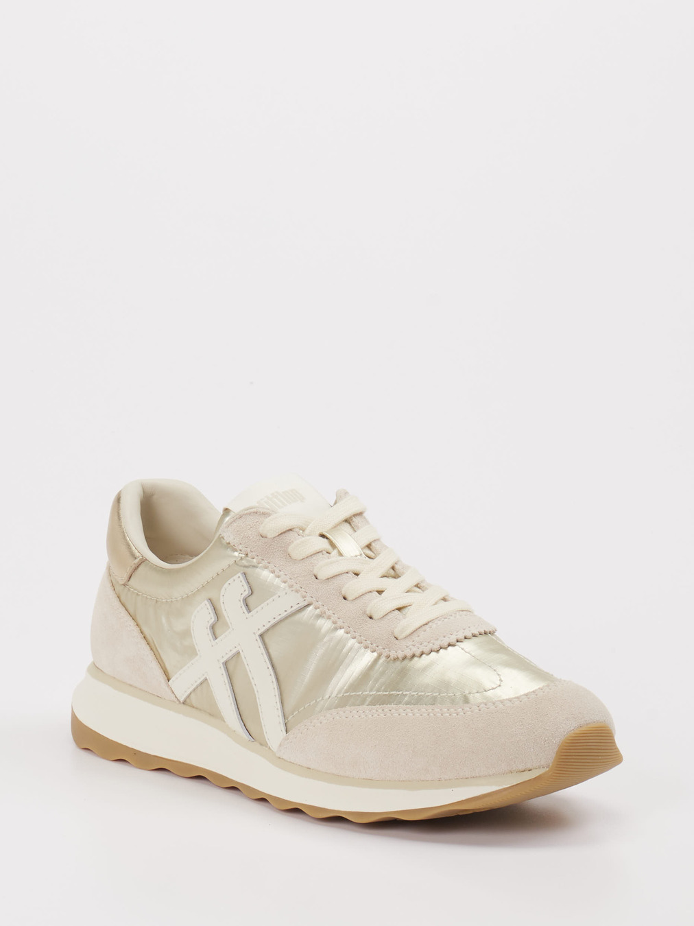 FitFlop – Sneaker aus Velours Textil Beige