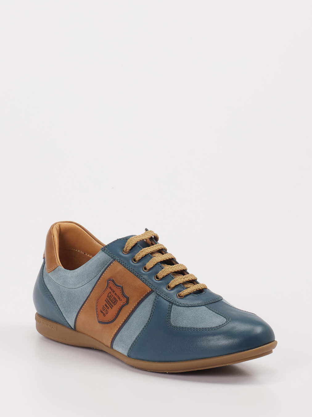 Galizio Torresi – Sneaker aus Velours/Leder blau