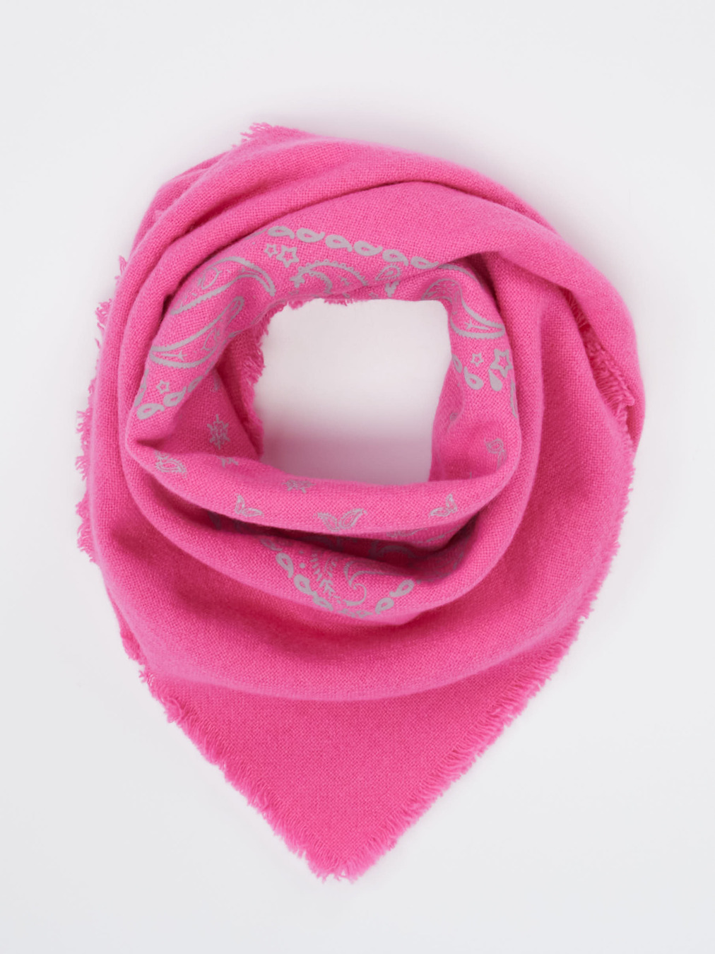 Blui – Tuch aus Wolle Pink Paisley