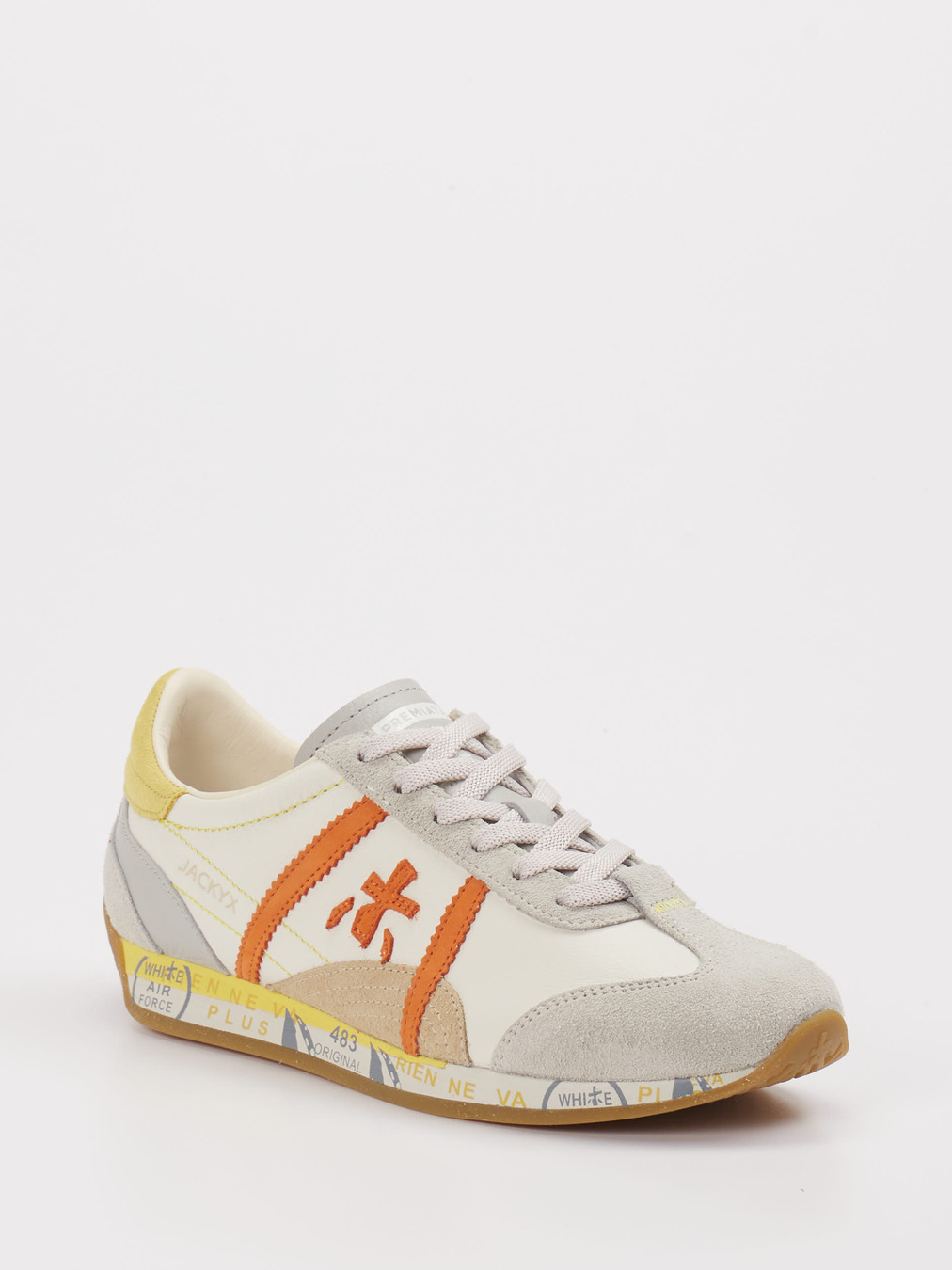 Premiata – Sneaker aus Veloursleder Leder weiß