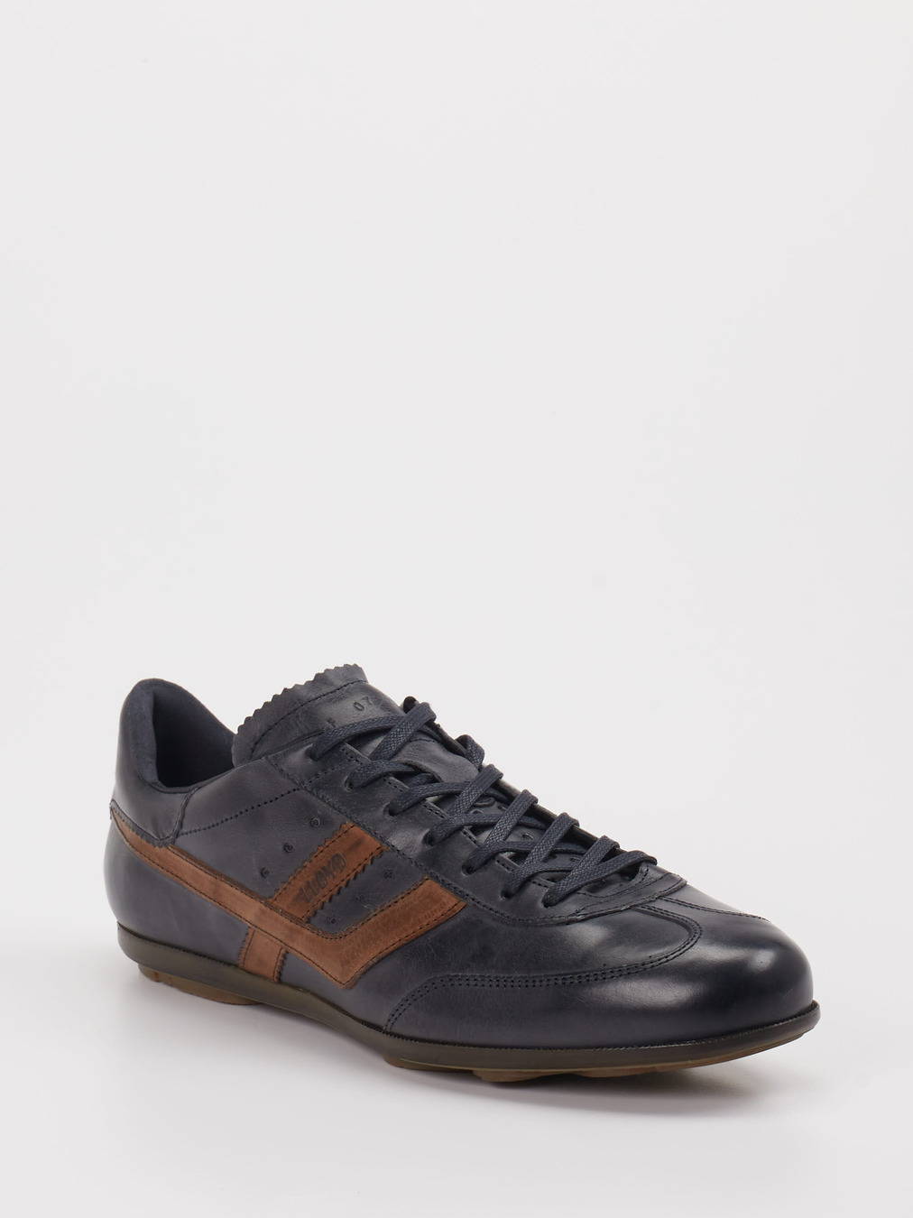 Lloyd – Sneaker aus Kalbleder Navy Cognac